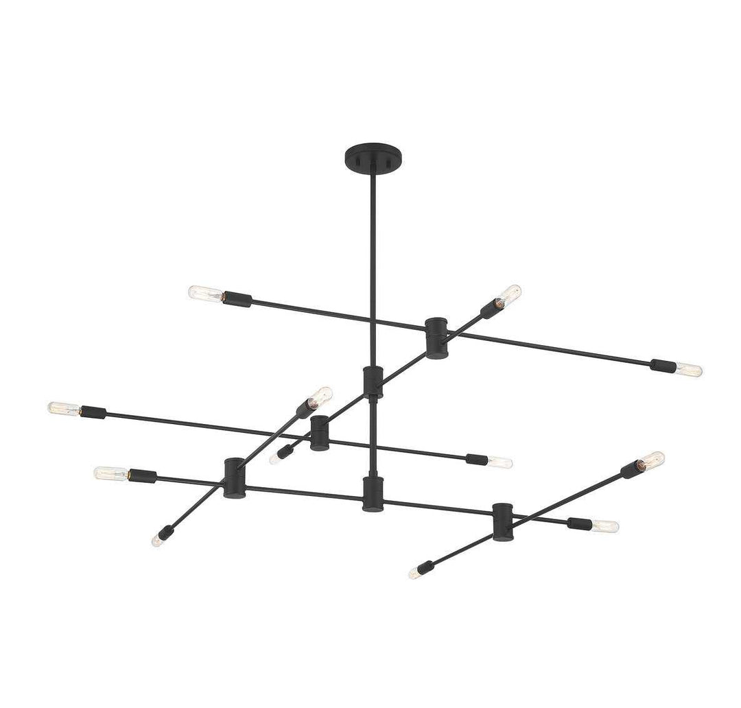 Lyrique 12 Light Chandelier in Matte Black Savoy House