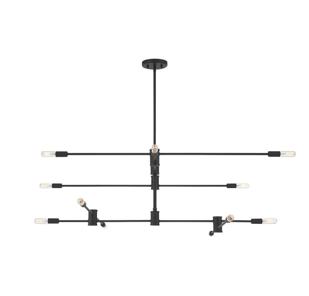 Lyrique 12 Light Chandelier in Matte Black Savoy House