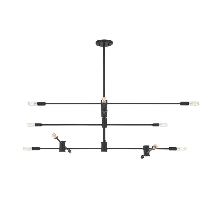 Lyrique 12 Light Chandelier in Matte Black Savoy House