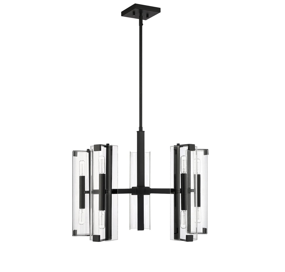 Winfield Ten Light Chandelier in Matte Black Savoy House
