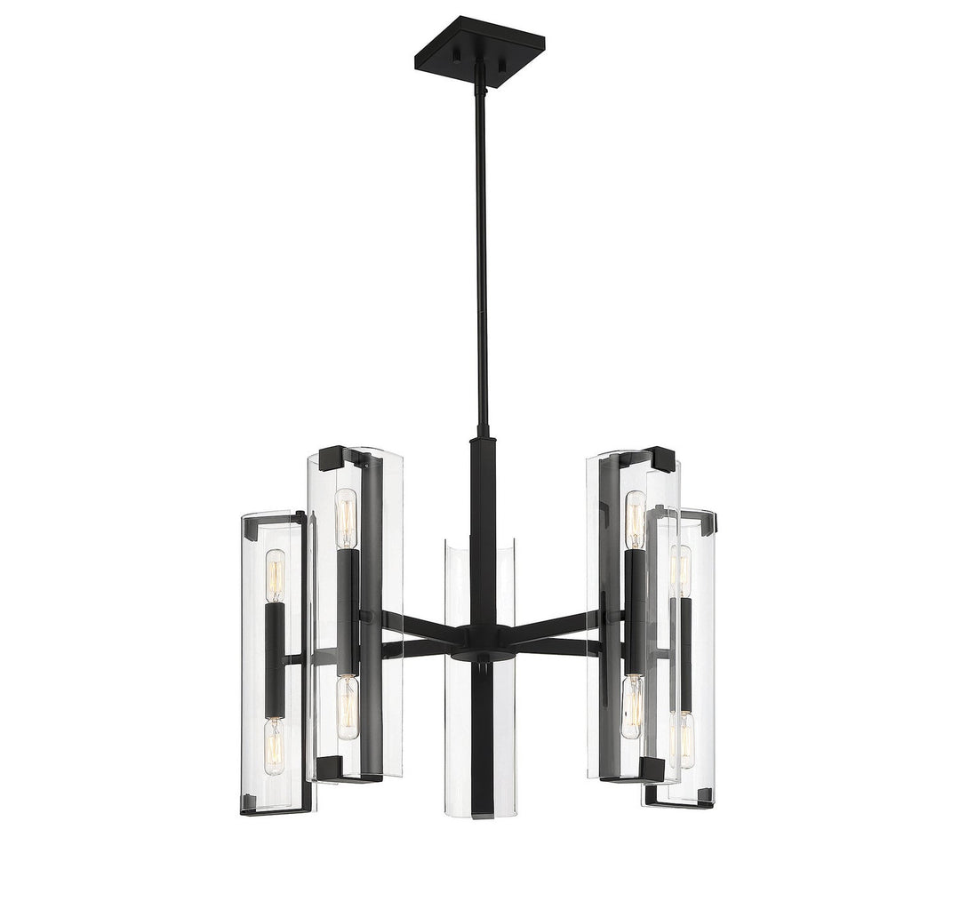 Winfield Ten Light Chandelier in Matte Black Savoy House