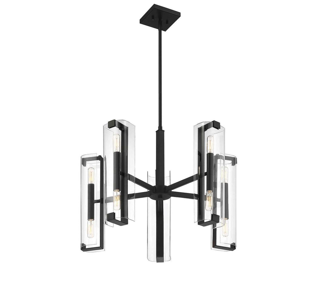 Winfield Ten Light Chandelier in Matte Black Savoy House