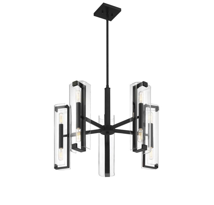 Winfield Ten Light Chandelier in Matte Black Savoy House