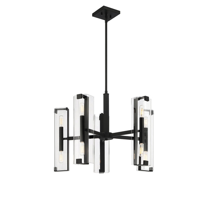 Winfield Ten Light Chandelier in Matte Black Savoy House