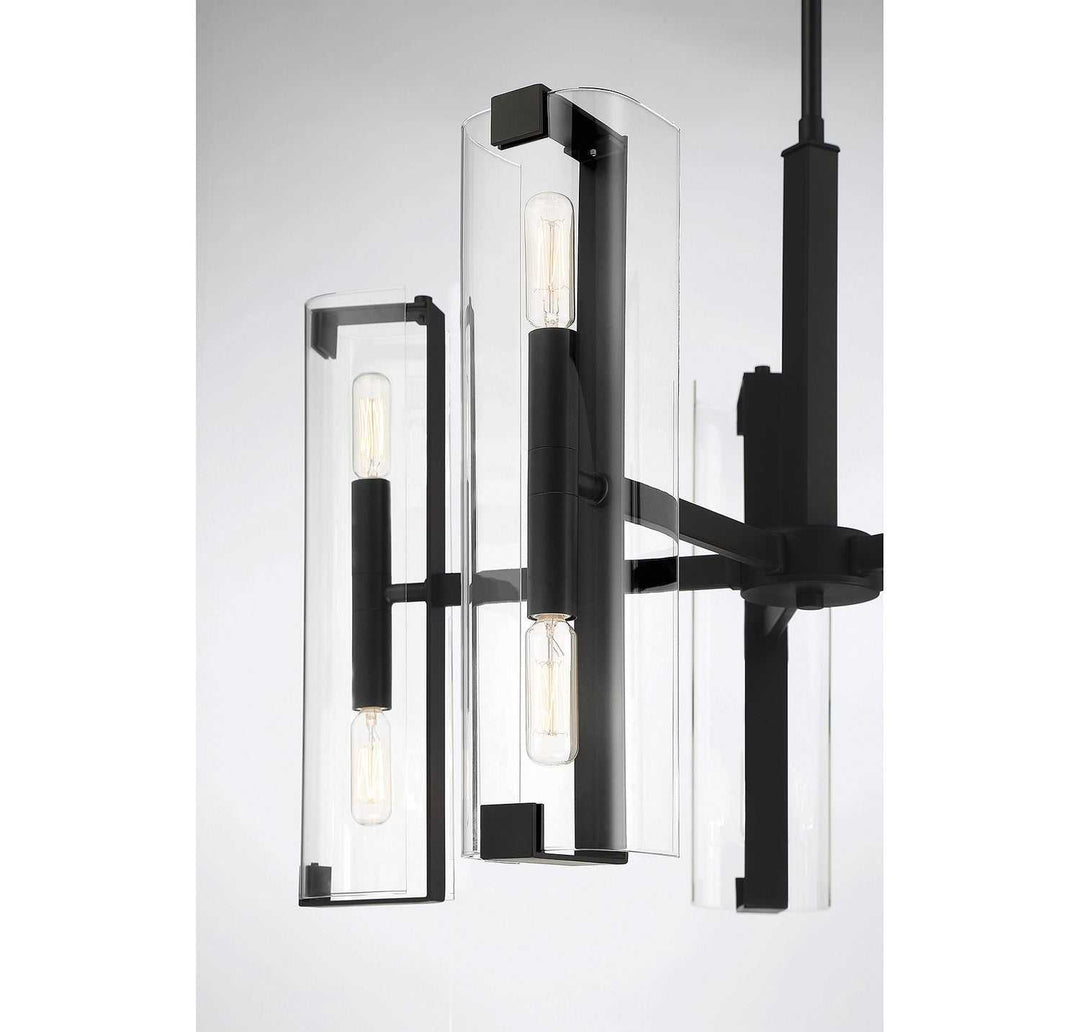 Winfield Ten Light Chandelier in Matte Black Savoy House