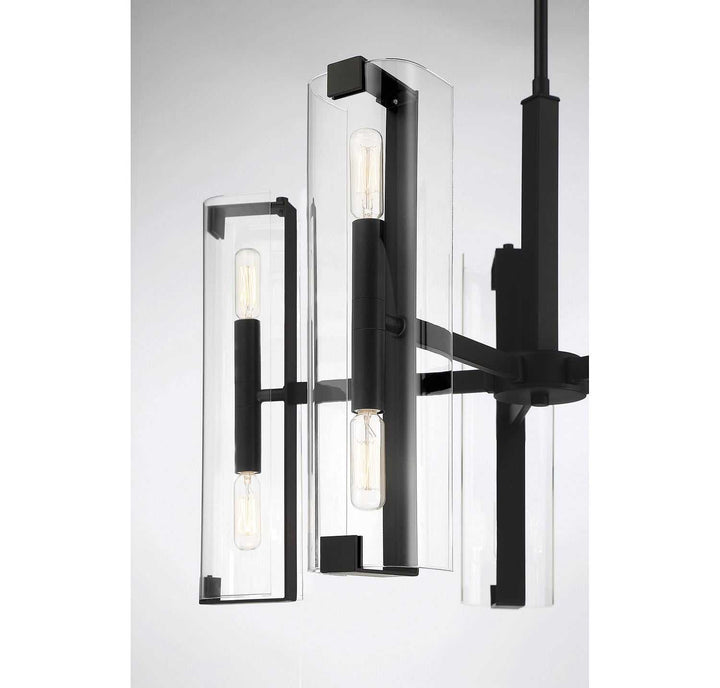 Winfield Ten Light Chandelier in Matte Black Savoy House