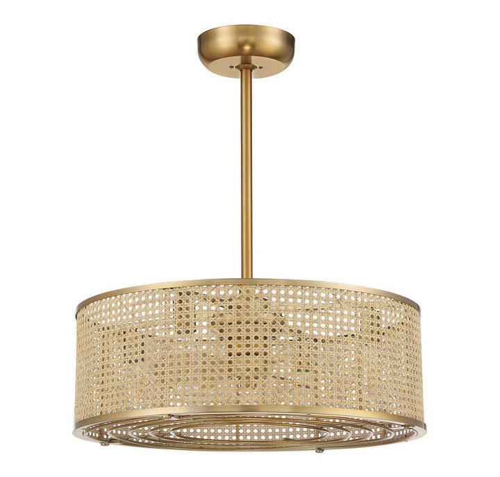 Astoria Four Light Fan D'lier in Warm Brass Savoy House
