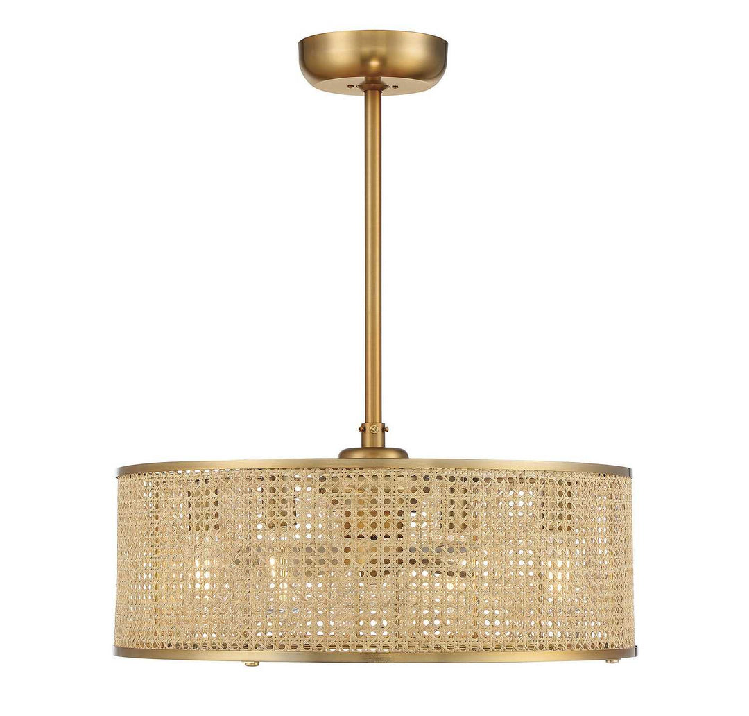 Astoria Four Light Fan D'lier in Warm Brass Savoy House
