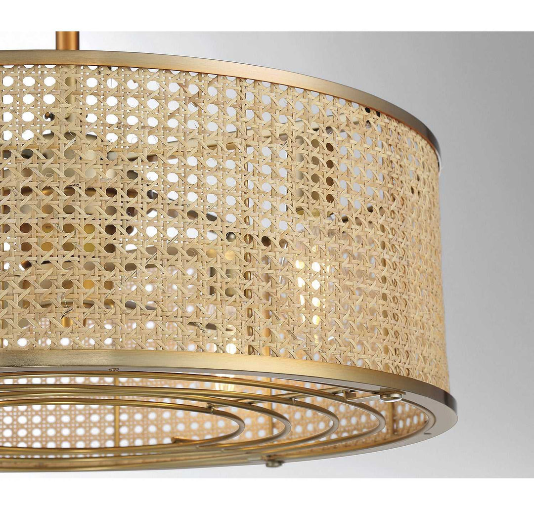 Astoria Four Light Fan D'lier in Warm Brass Savoy House