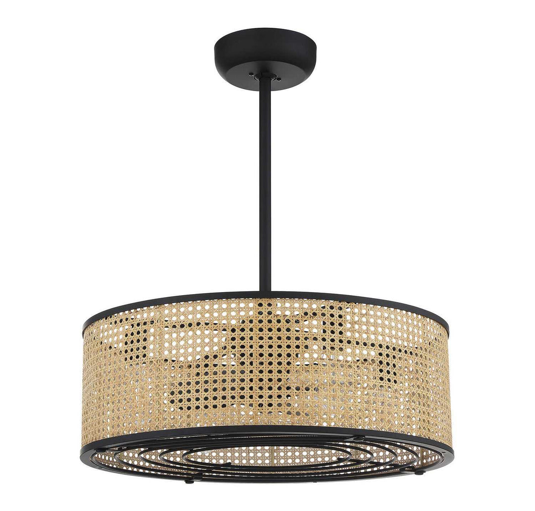 Astoria Four Light Fan D'lier in Matte Black Savoy House