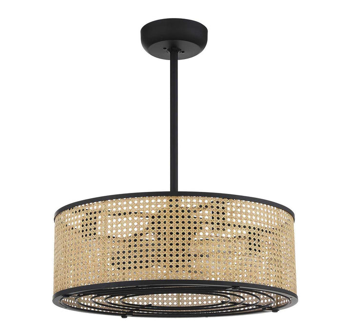 Astoria Four Light Fan D'lier in Matte Black Savoy House