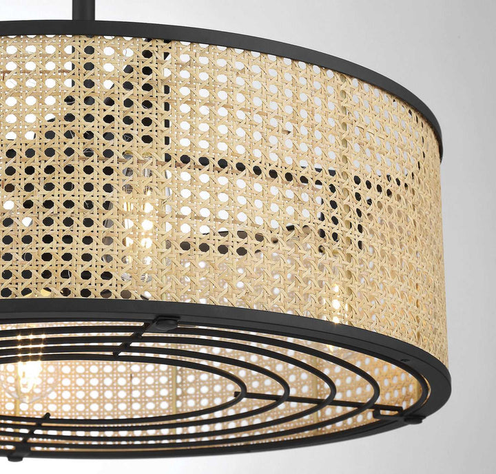 Astoria Four Light Fan D'lier in Matte Black Savoy House