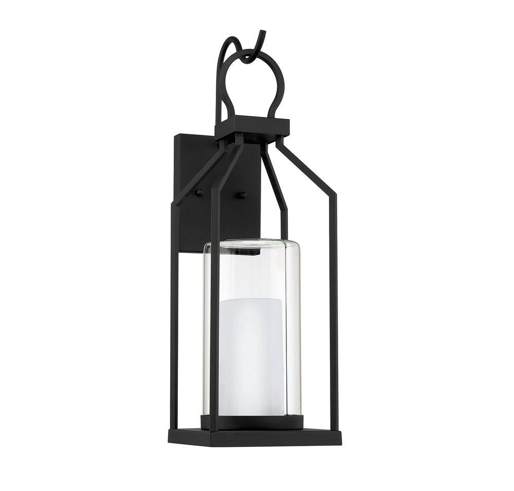 Hamilton One Light Outdoor Wall Lantern in Matte Black Savoy House