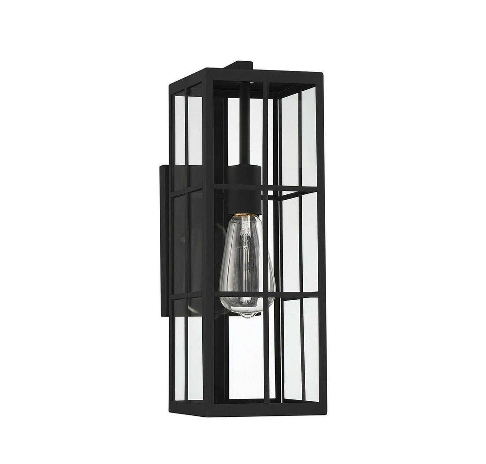 Ericson One Light Outdoor Wall Lantern in Matte Black Savoy House