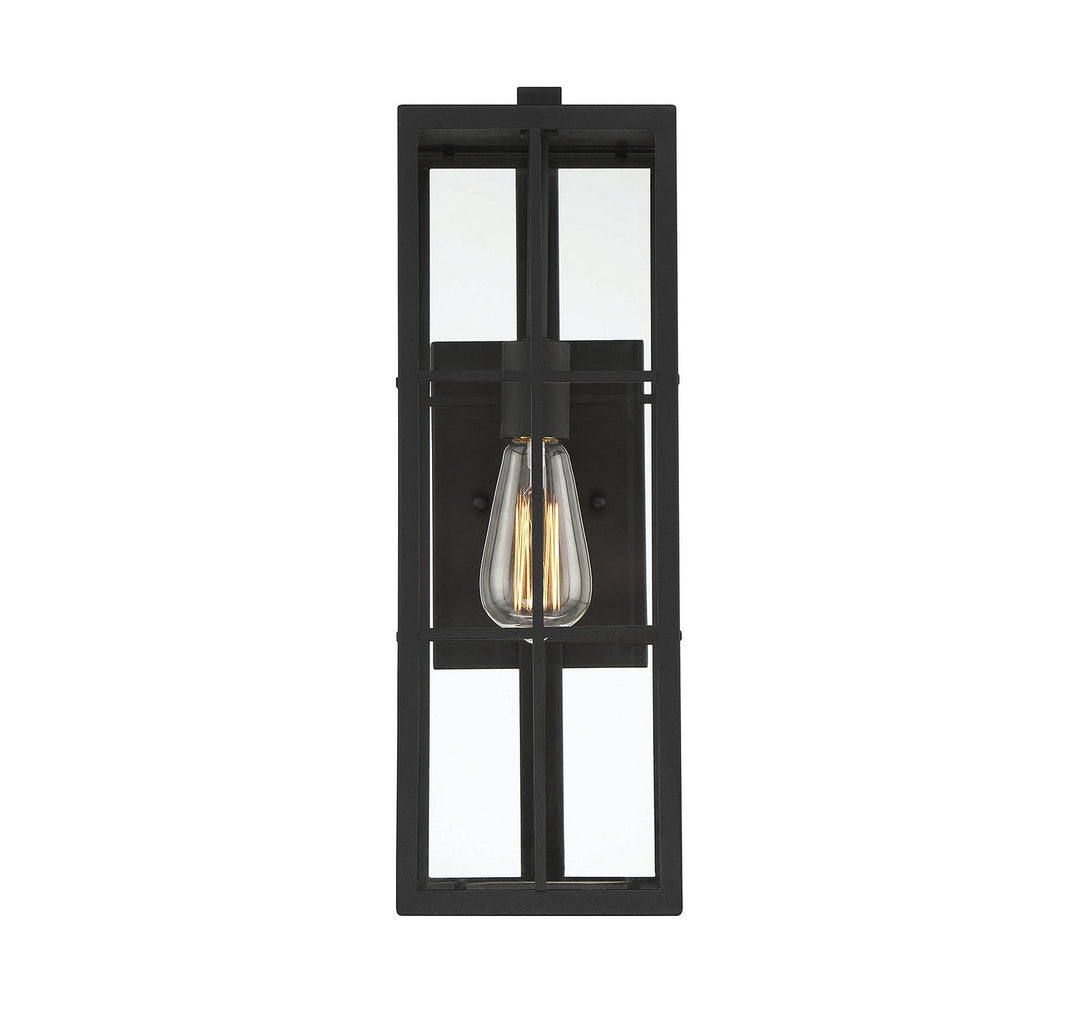 Ericson One Light Outdoor Wall Lantern in Matte Black Savoy House