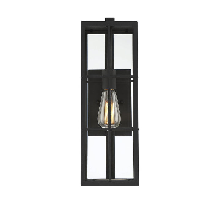 Ericson One Light Outdoor Wall Lantern in Matte Black Savoy House