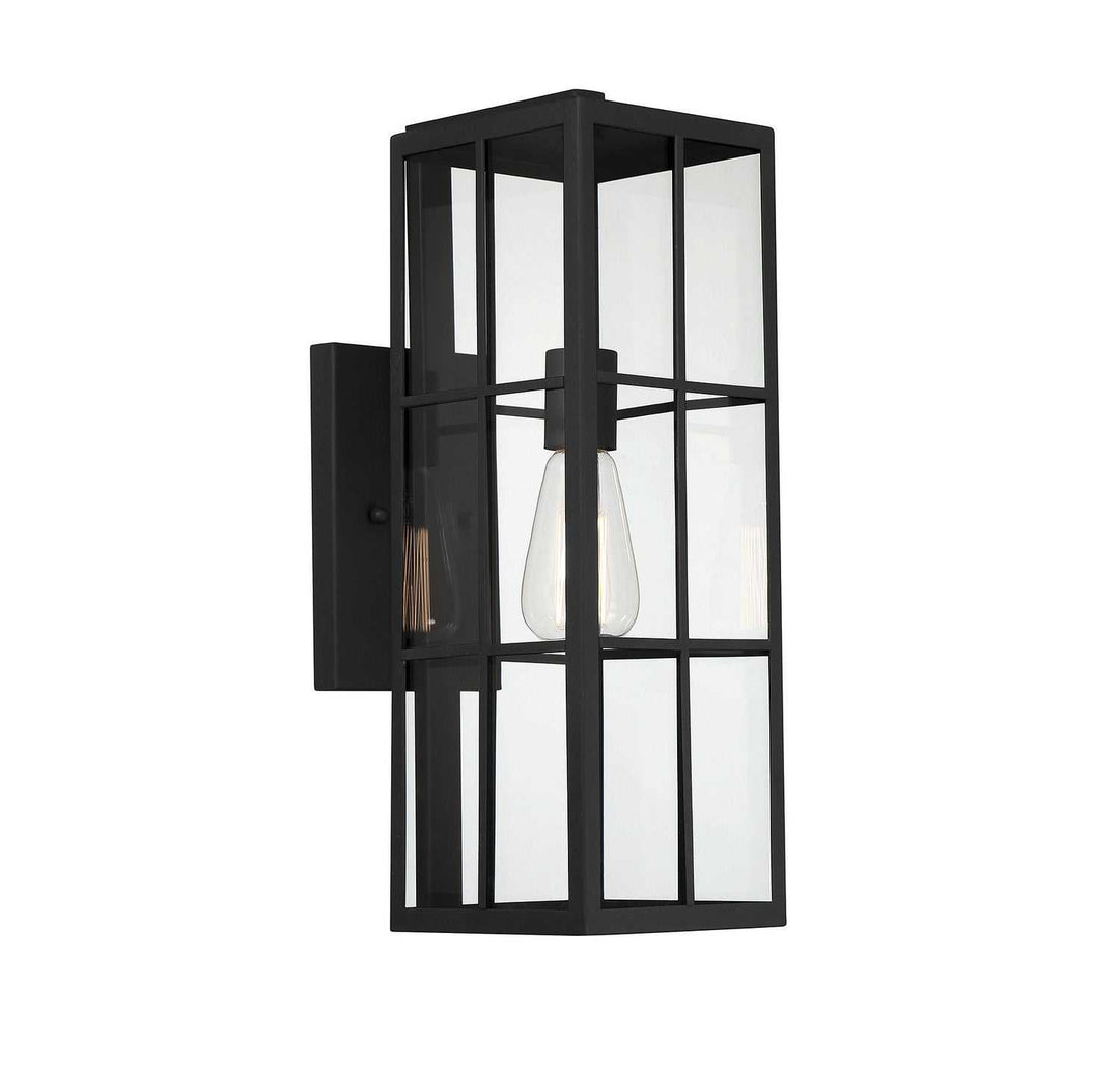 Ericson One Light Outdoor Wall Lantern in Matte Black Savoy House