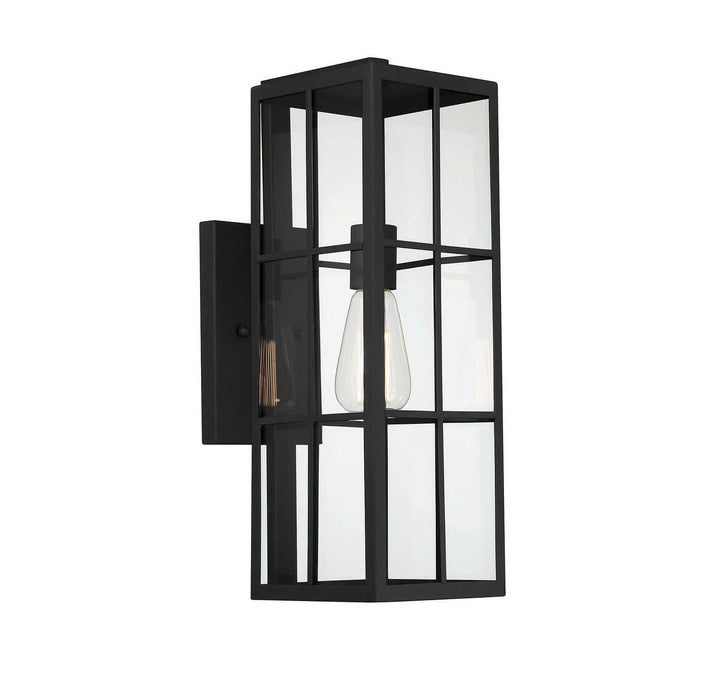 Ericson One Light Outdoor Wall Lantern in Matte Black Savoy House