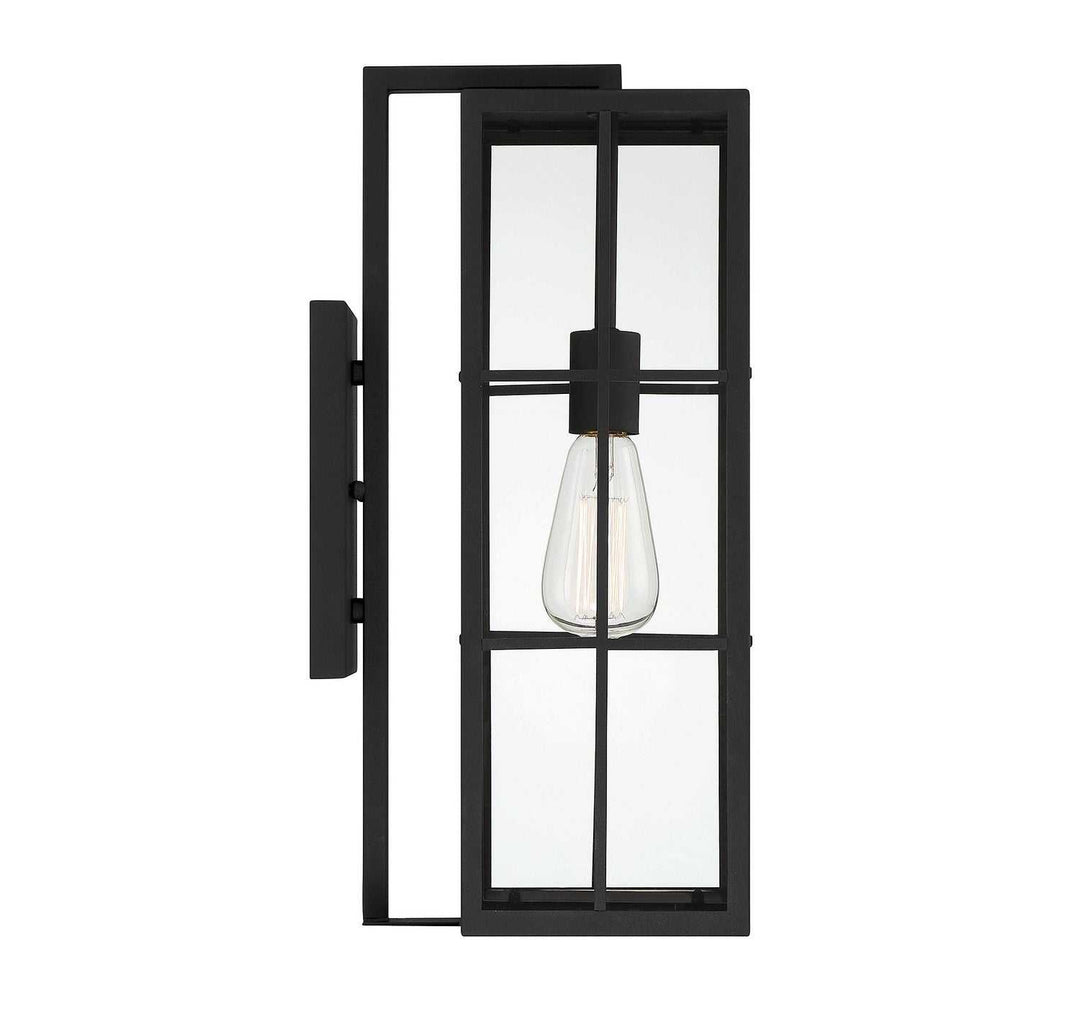 Ericson One Light Outdoor Wall Lantern in Matte Black Savoy House