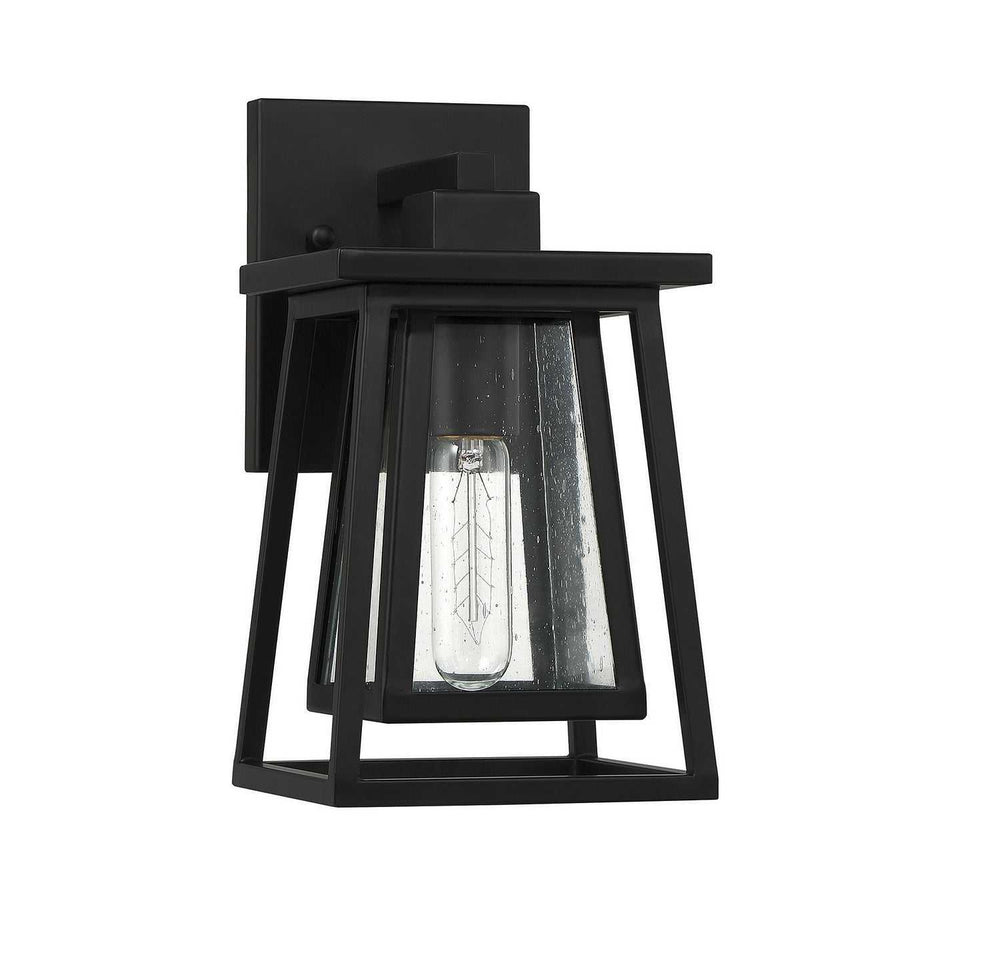 Denver One Light Outdoor Wall Lantern in Matte Black Savoy House