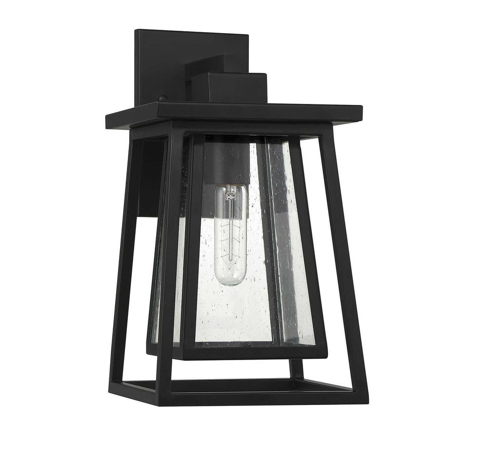 Denver One Light Outdoor Wall Lantern in Matte Black Savoy House
