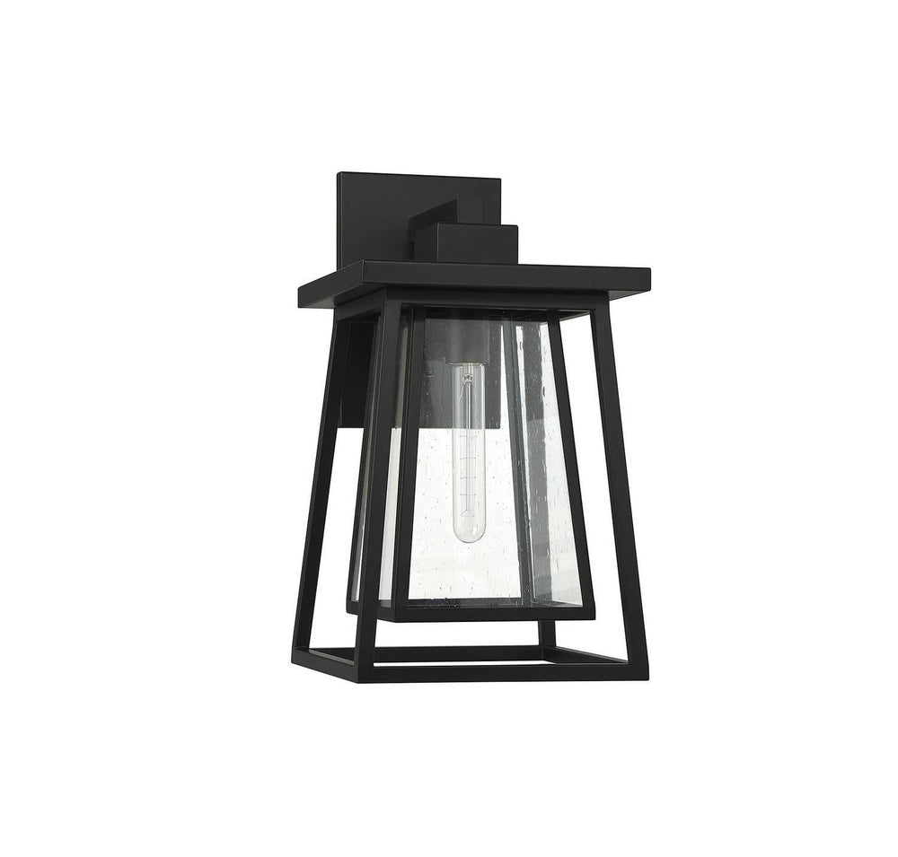 Denver One Light Outdoor Wall Lantern in Matte Black Savoy House