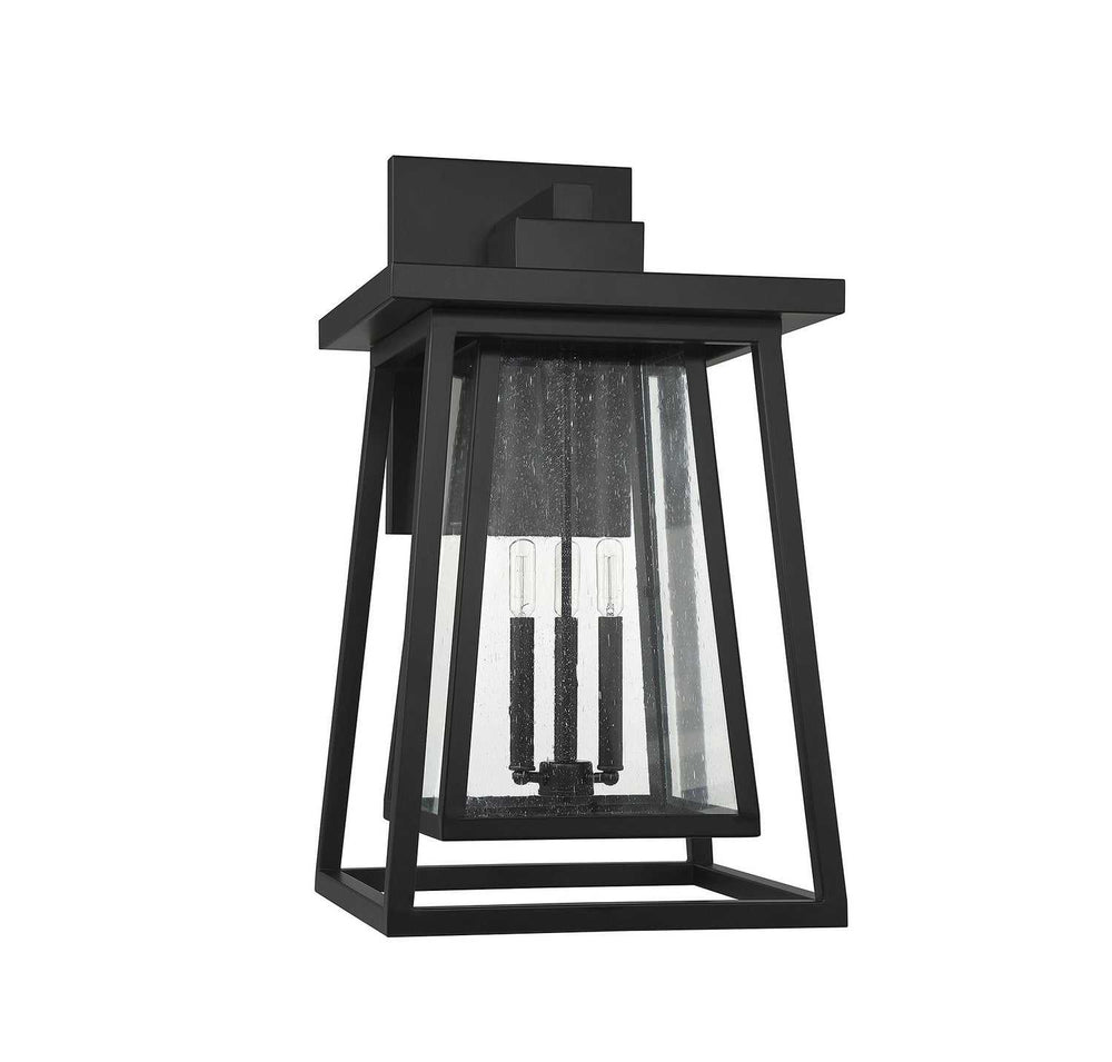 Denver Three Light Outdoor Wall Lantern in Matte Black Savoy House