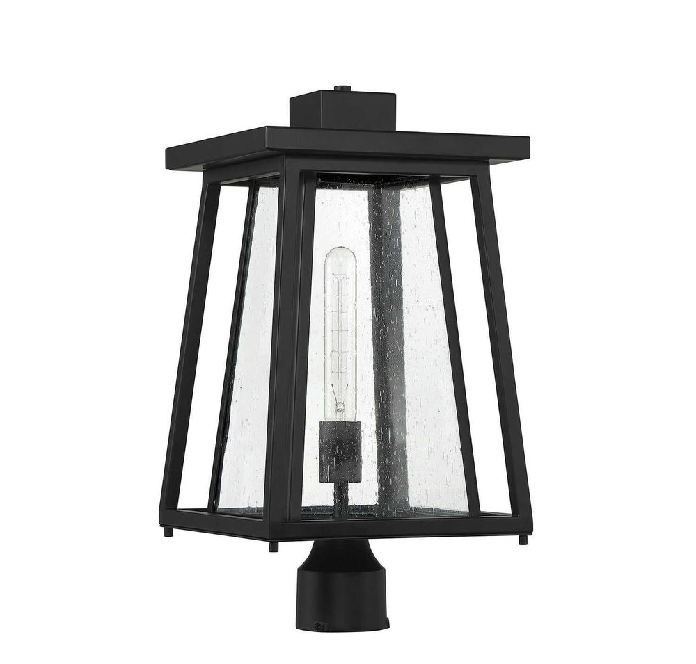 Denver One Light Outdoor Post Lantern in Matte Black Savoy House