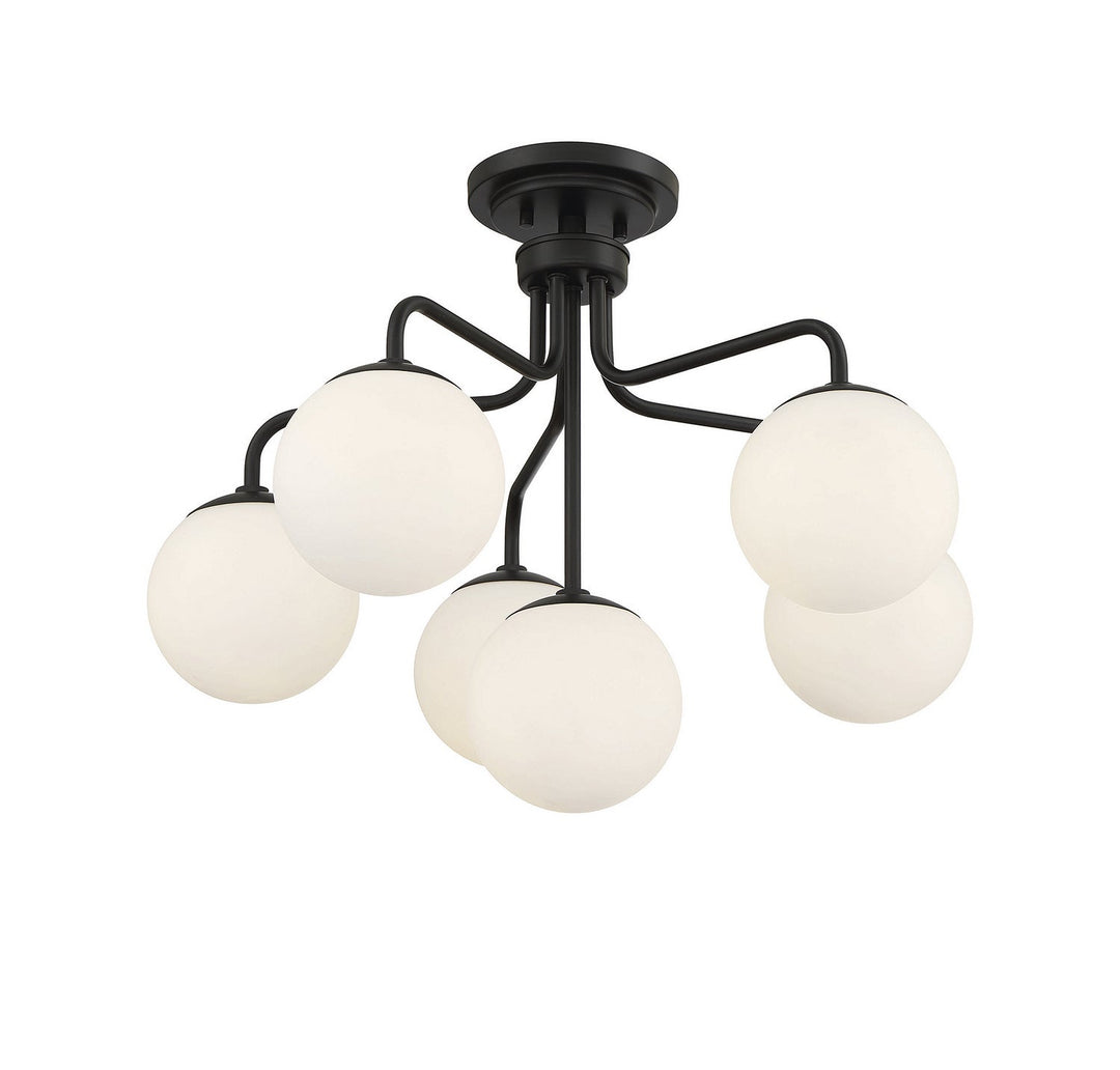 Savoy House - 6-1950-6-89 - Six Light Semi-Flush Mount - Marco - Matte Black