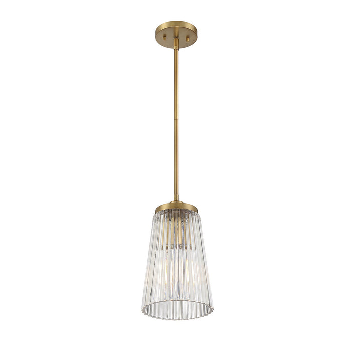 Savoy House - 7-1742-1-322 - One Light Pendant - Chantilly - Warm Brass