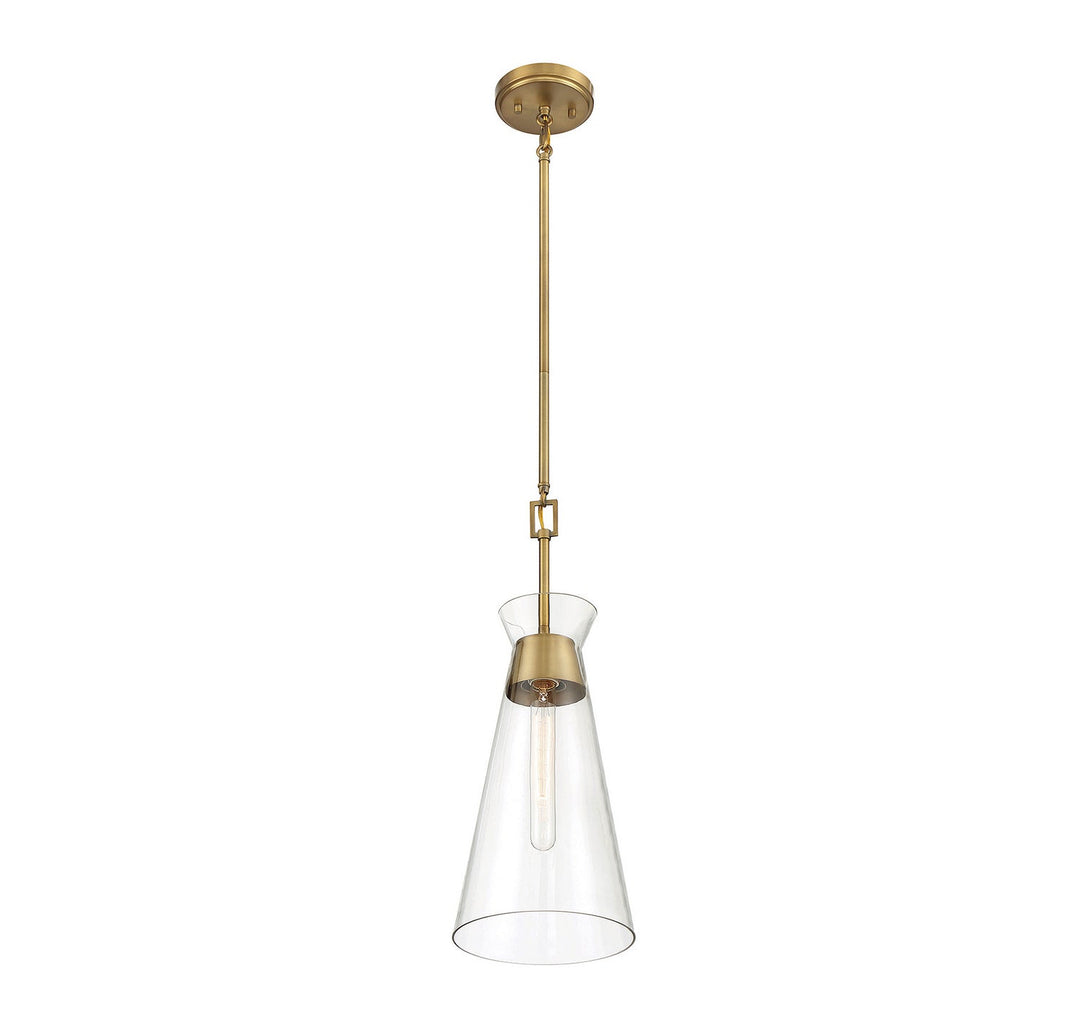 Savoy House - 7-1831-1-322 - One Light Pendant - Lakewood - Warm Brass