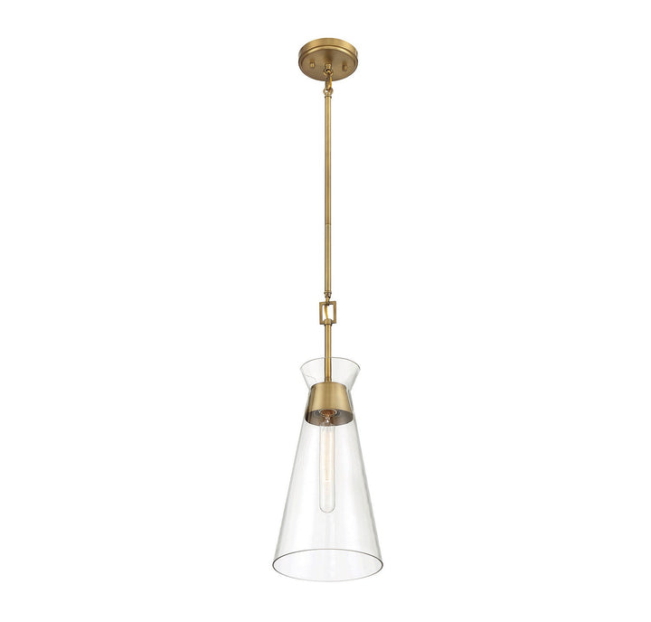 Savoy House - 7-1831-1-322 - One Light Pendant - Lakewood - Warm Brass