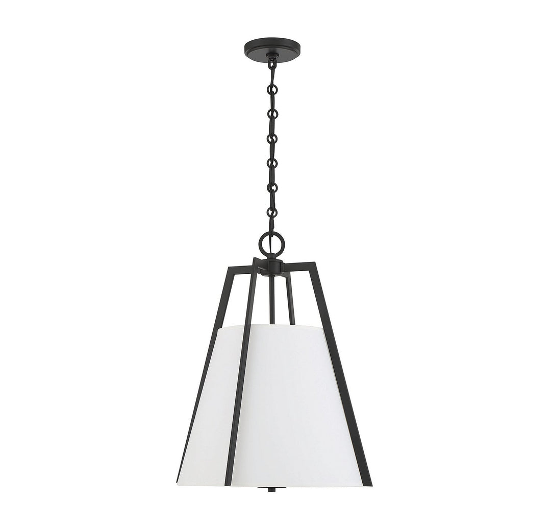 Savoy House - 7-1875-3-89 - Three Light Pendant - Mansfield - Matte Black