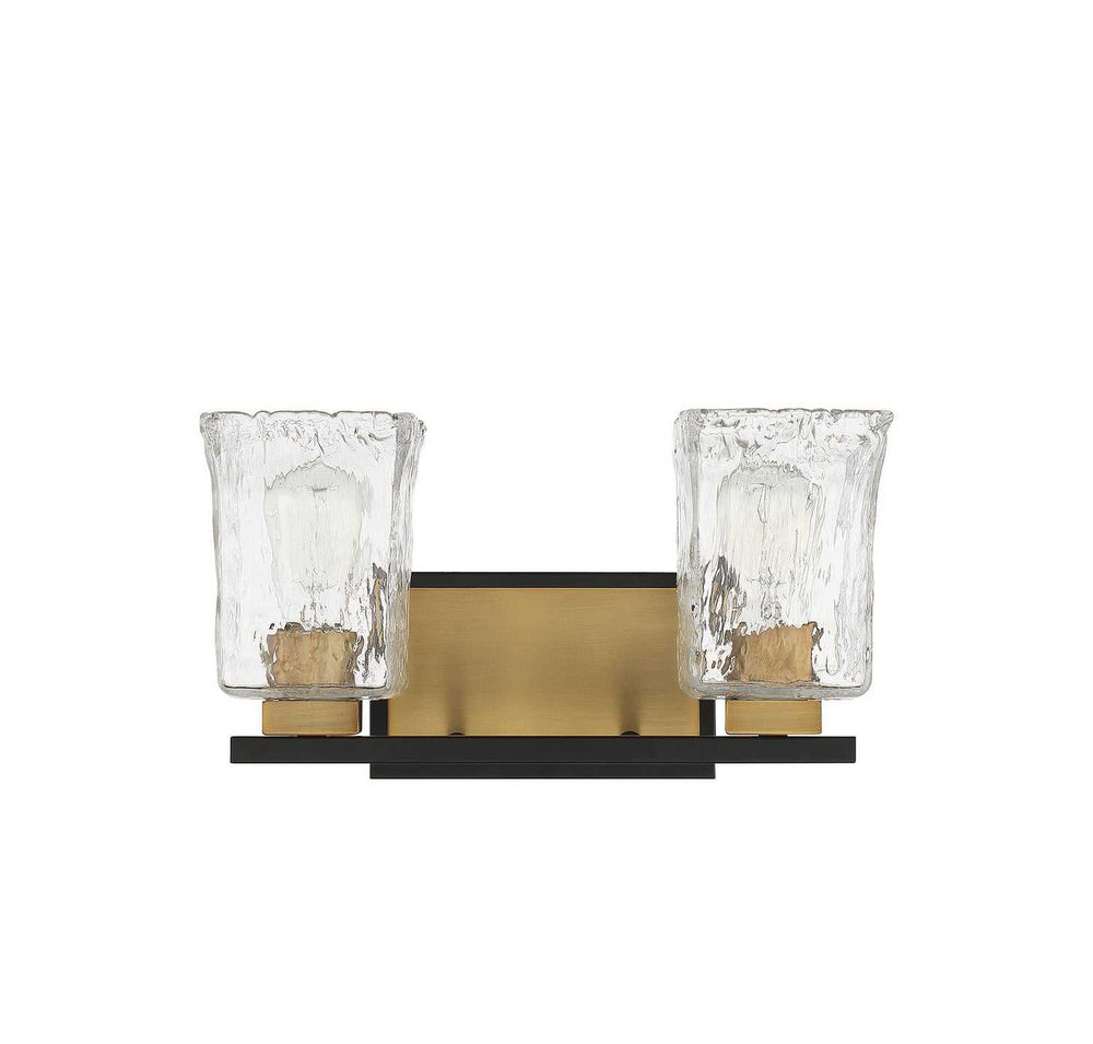 Savoy House - 8-1720-2-143 - Two Light Bathroom Vanity - Sidney - Matte Black w/Warm Brass