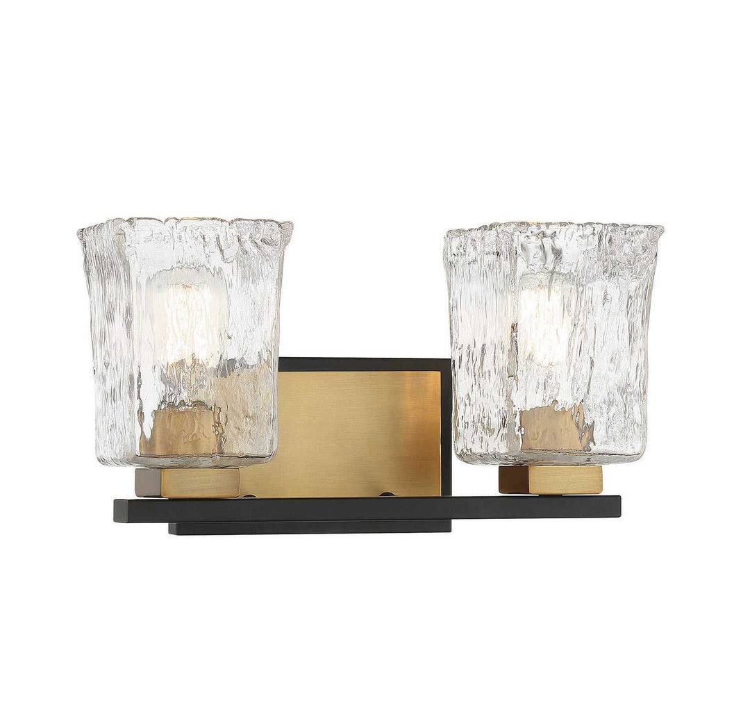 Savoy House - 8-1720-2-143 - Two Light Bathroom Vanity - Sidney - Matte Black w/Warm Brass