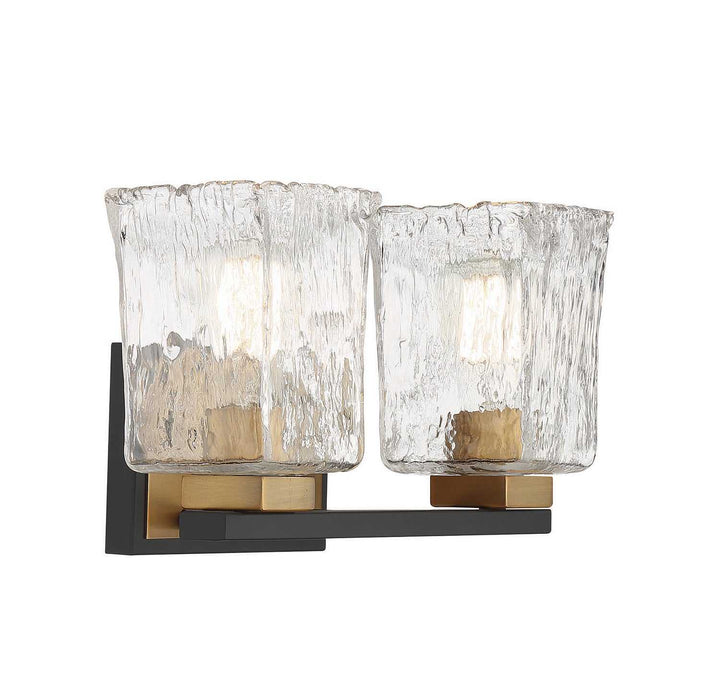 Savoy House - 8-1720-2-143 - Two Light Bathroom Vanity - Sidney - Matte Black w/Warm Brass
