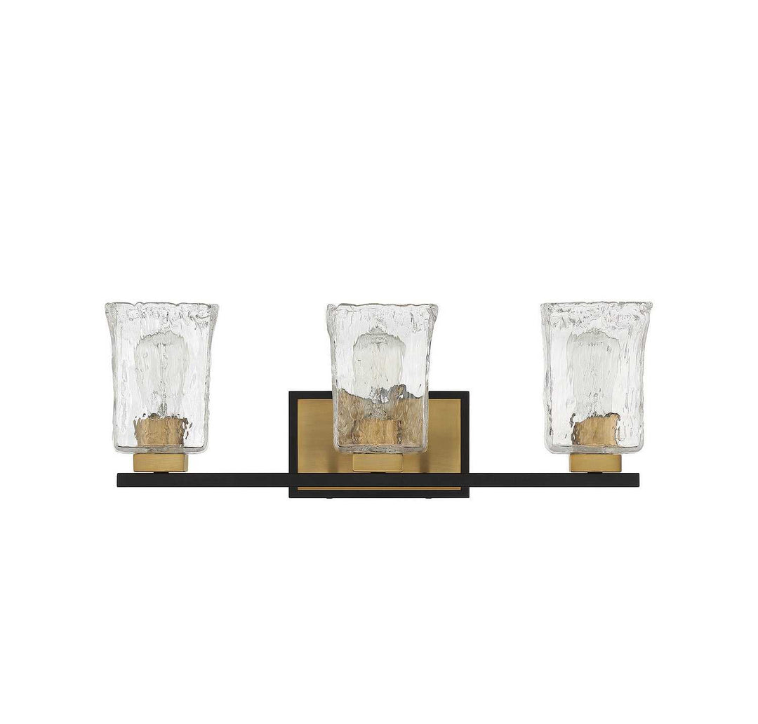 Savoy House - 8-1720-3-143 - Three Light Bathroom Vanity - Sidney - Matte Black w/Warm Brass