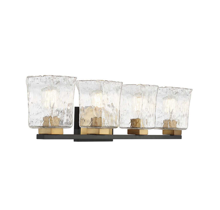 Savoy House - 8-1720-4-143 - Four Light Bathroom Vanity - Sidney - Matte Black w/Warm Brass