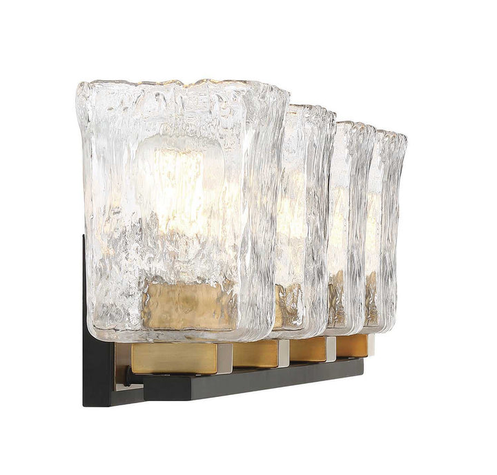 Savoy House - 8-1720-4-143 - Four Light Bathroom Vanity - Sidney - Matte Black w/Warm Brass