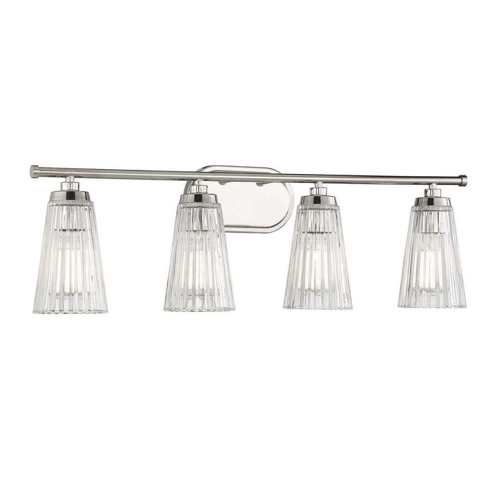 Savoy House - 8-1745-4-109 - Four Light Bathroom Vanity - Chantilly - Polished Nickel