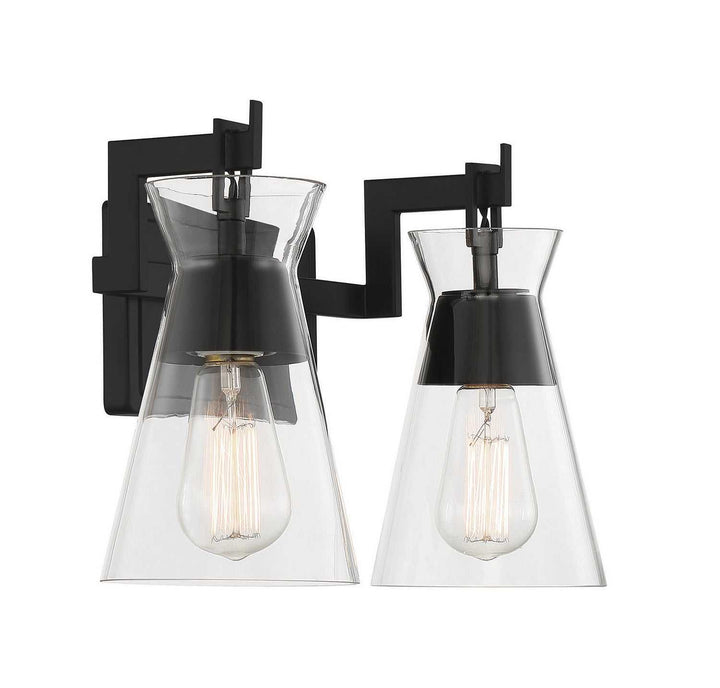 Savoy House - 8-1830-2-BK - Two Light Bathroom Vanity - Lakewood - Matte Black