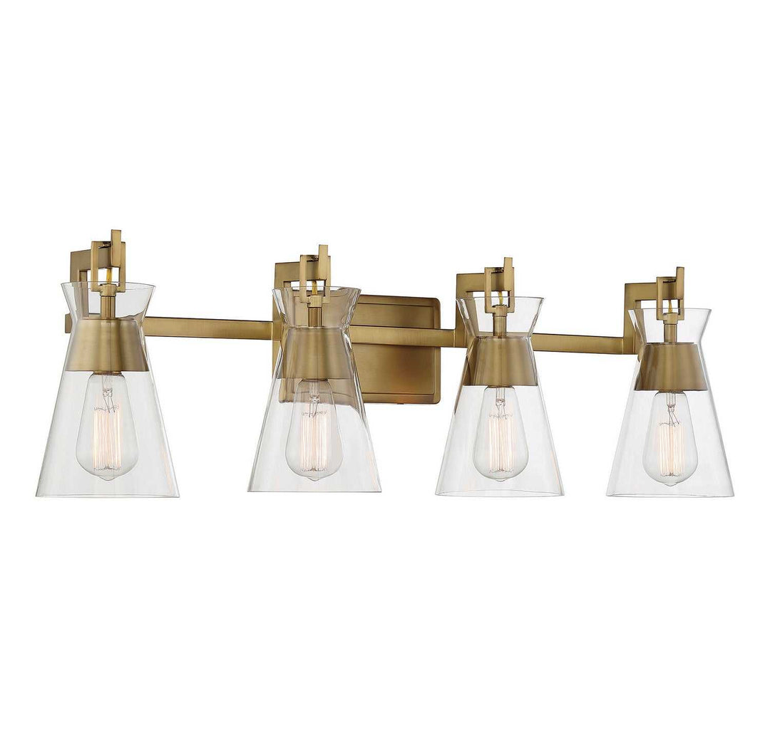 Savoy House - 8-1830-4-322 - Four Light Bathroom Vanity - Lakewood - Warm Brass