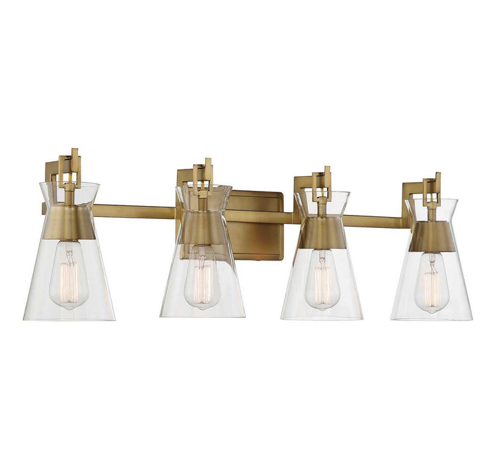 Savoy House - 8-1830-4-322 - Four Light Bathroom Vanity - Lakewood - Warm Brass