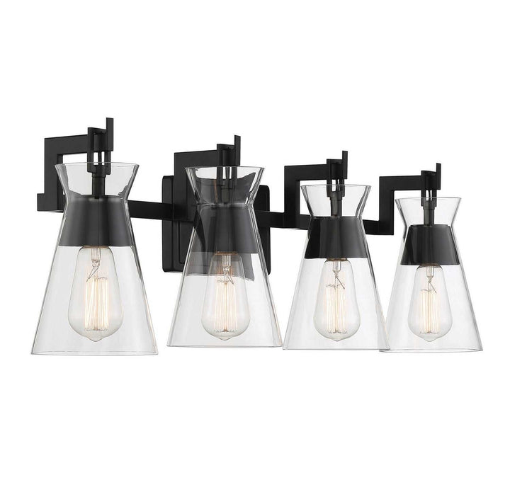 Lakewood Four Light Bathroom Vanity in Matte Black Savoy House