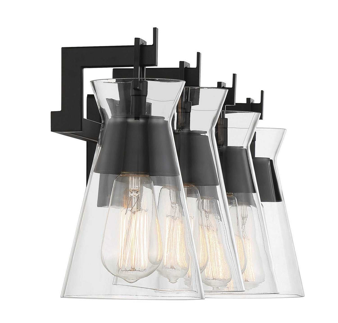 Lakewood Four Light Bathroom Vanity in Matte Black Savoy House