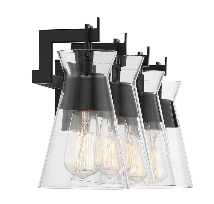 Lakewood Four Light Bathroom Vanity in Matte Black Savoy House