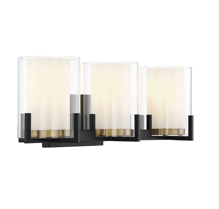 Savoy House - 8-1977-3-143 - Three Light Bathroom Vanity - Eaton - Matte Black w/Warm Brass
