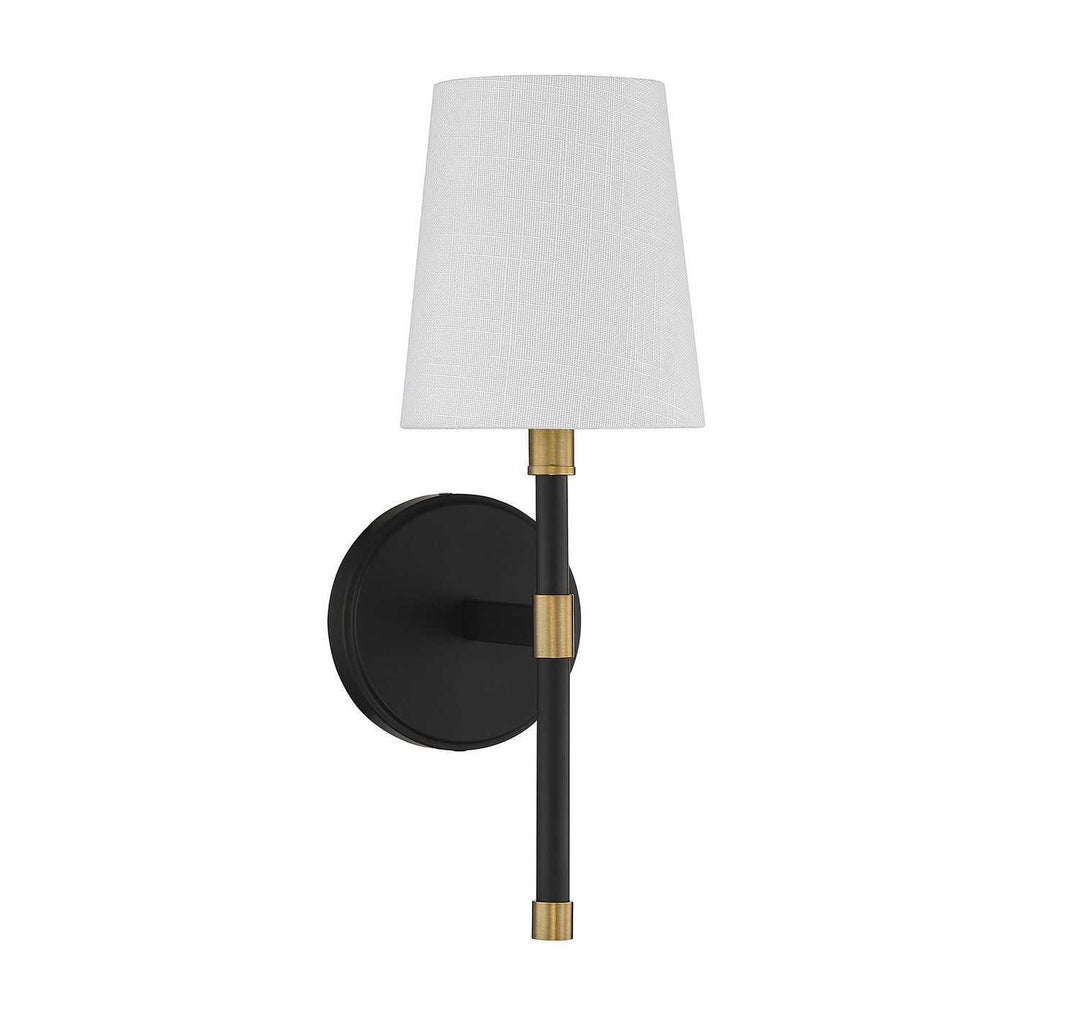 Savoy House - 9-1632-1-143 - One Light Wall Sconce - Brody - Matte Black w/Warm Brass