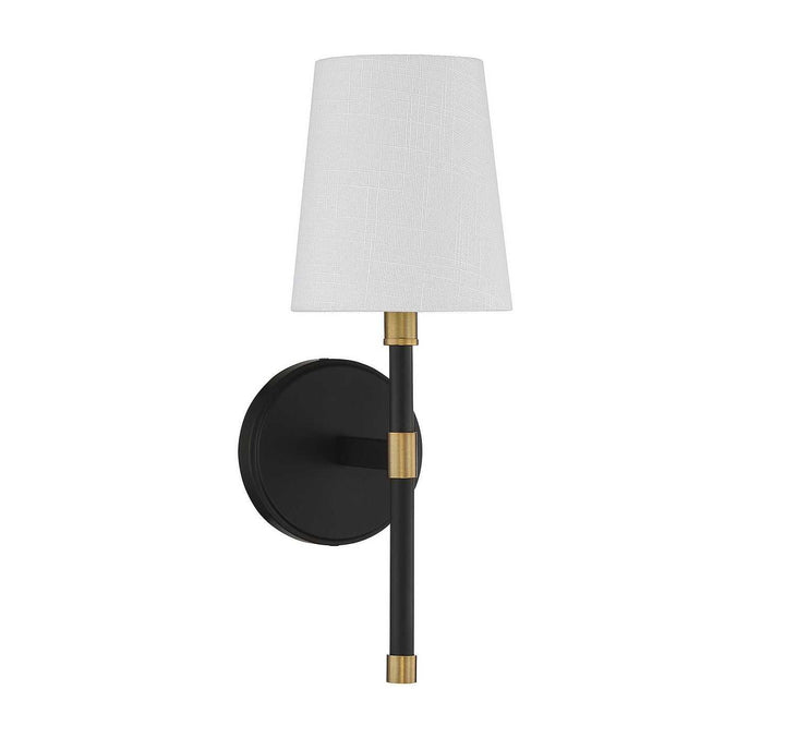 Savoy House - 9-1632-1-143 - One Light Wall Sconce - Brody - Matte Black w/Warm Brass
