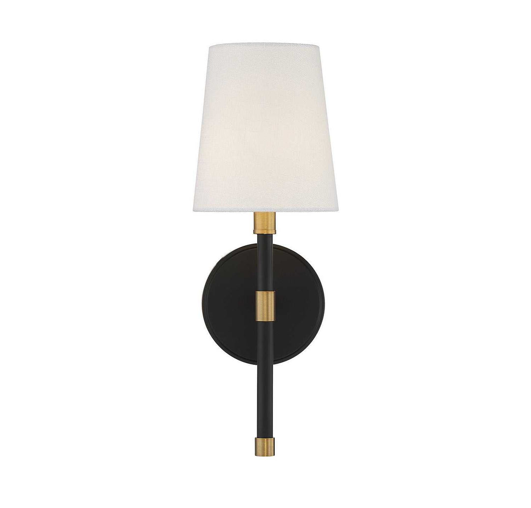 Savoy House - 9-1632-1-143 - One Light Wall Sconce - Brody - Matte Black w/Warm Brass